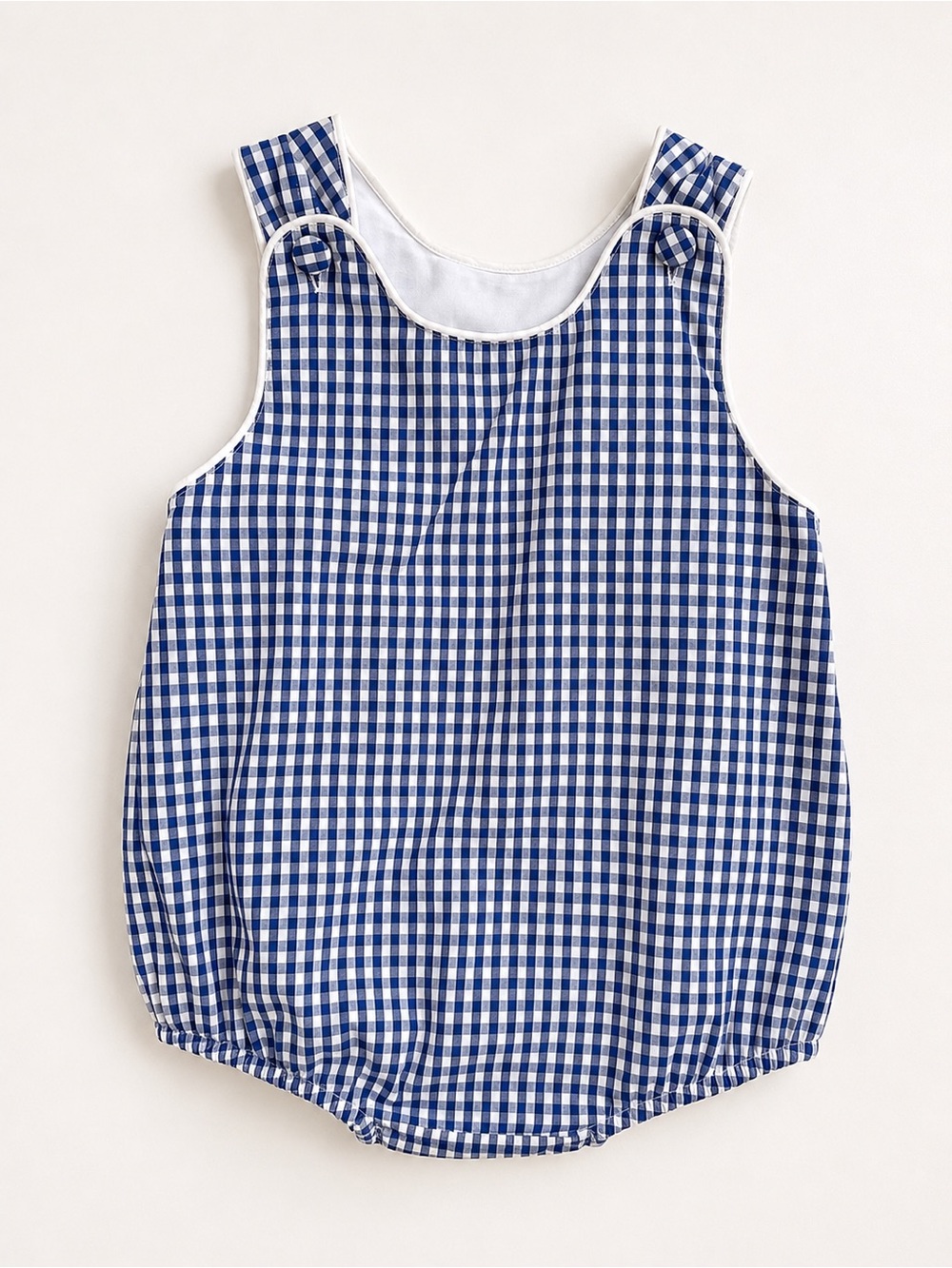Blue Gingham Kids One-Piece Romper